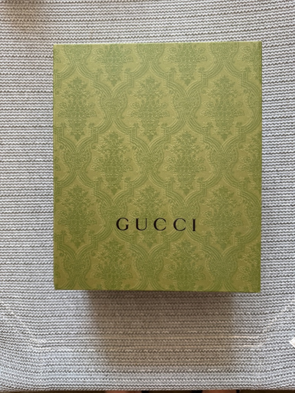 Gucci Green Patterned Presentation Gift Box Red Interior